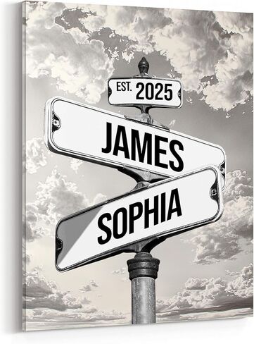 GABITA Personalized Wall Art for Couples, Anniversary Canvas for Couple Parent Grandparent, Watercolor Couple Portrait, Romantic Wall Decor, Wedding Keepsake in Kuwait