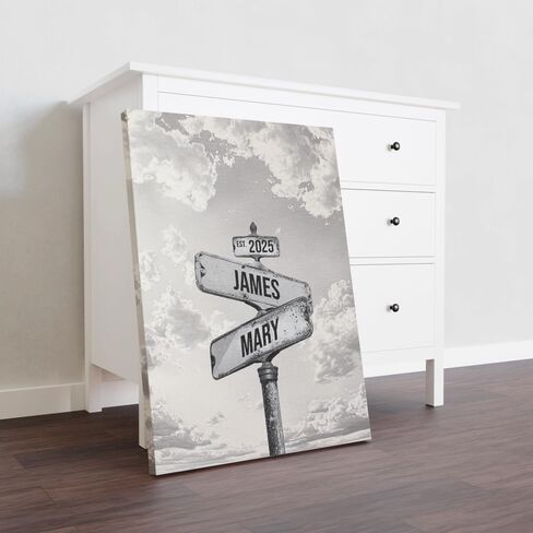 GABITA Personalized Wall Art for Couples, Anniversary Canvas for Couple Parent Grandparent, Watercolor Couple Portrait, Romantic Wall Decor, Wedding Keepsake in Kuwait