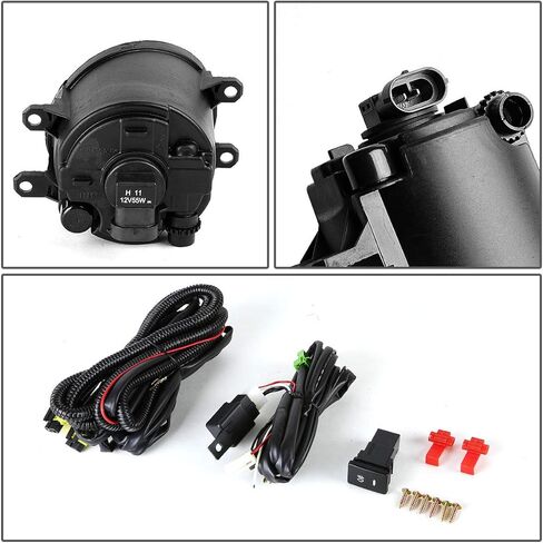 DNA MOTORING FL-ZTL-152-CH Fog Light With Switch Driver & Passenger Side Enhance visibility [Compatible with 09-11 Yaris Hatchback] in Saudi Arabia