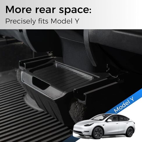 Rear Center Console Organizer for Tesla 2025 Model Y Juniper Upgraded Anti-Slip Lid Cover, Car Trash Can for Tesla Model Y Accessories in Saudi Arabia