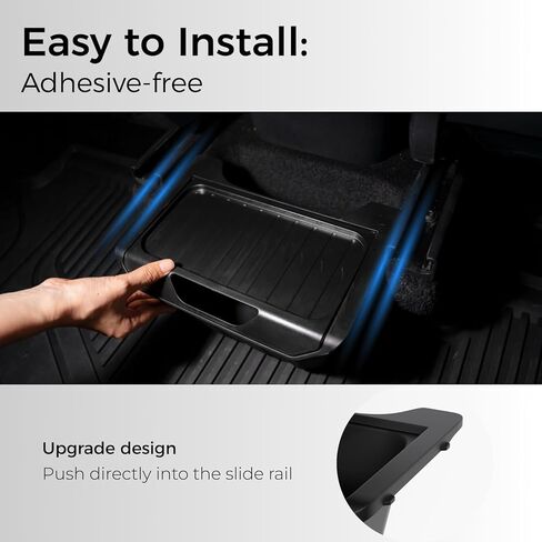 Rear Center Console Organizer for Tesla 2025 Model Y Juniper Upgraded Anti-Slip Lid Cover, Car Trash Can for Tesla Model Y Accessories in Saudi Arabia