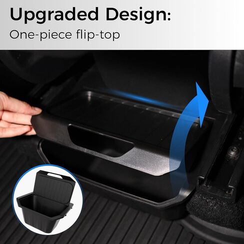 Rear Center Console Organizer for Tesla 2025 Model Y Juniper Upgraded Anti-Slip Lid Cover, Car Trash Can for Tesla Model Y Accessories in Saudi Arabia