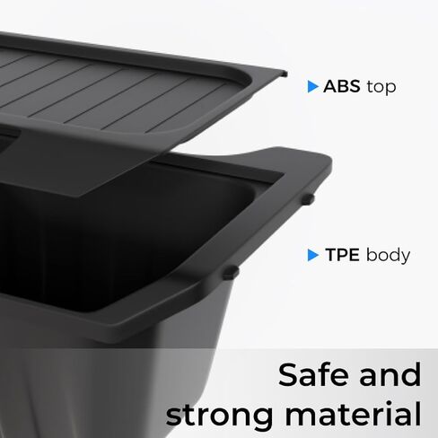 Rear Center Console Organizer for Tesla 2025 Model Y Juniper Upgraded Anti-Slip Lid Cover, Car Trash Can for Tesla Model Y Accessories in Saudi Arabia