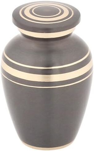 Classic Onyx Keepsake Cremation Urn for Ashes, Brass, Black Urn, Keepsake Sized Creamtion Urn, 2.75 Inches High in Saudi Arabia