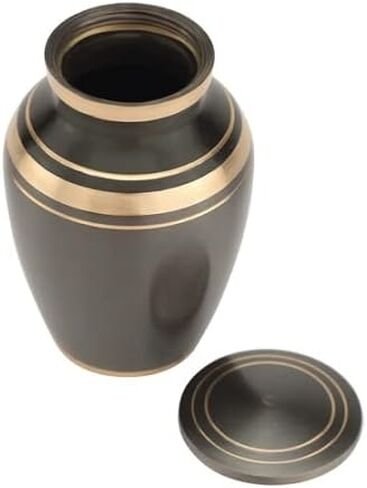 Classic Onyx Keepsake Cremation Urn for Ashes, Brass, Black Urn, Keepsake Sized Creamtion Urn, 2.75 Inches High in Saudi Arabia