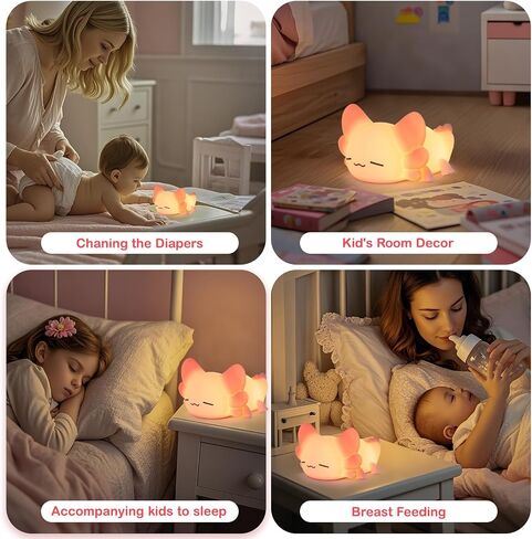 Zklili Dog Night Light ، مصباح ليلي لطيف مع 16 لونًا ، أضواء اللمس الكلب السيليكوني للسيليكون لزخرفة الغرفة ، والهدايا. in Kuwait