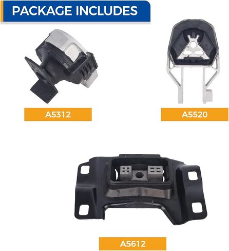PAROD 3PCS Engine Mount 2.0L L4 Fit for Ford Focus 2012-2016 Replace#A5520 A5312 A5612 in Saudi Arabia