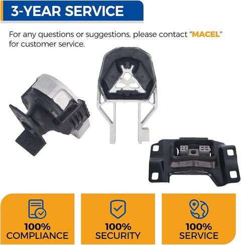 PAROD 3PCS Engine Mount 2.0L L4 Fit for Ford Focus 2012-2016 Replace#A5520 A5312 A5612 in Saudi Arabia