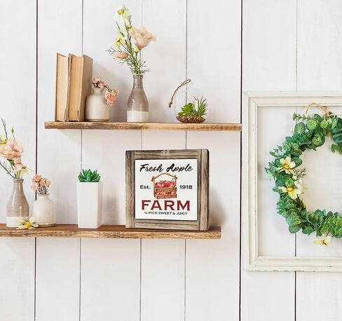 Rustic Wood Sign, Fall Decor, Box Wood Plaques Desk Décor, Maple Leaves Decor, Tabletop Decor, Shelf Decor, Decorative Plaques and Signs, Farmhouse Style Home Decor, Fall for Jesus He Never Leaves in Saudi Arabia