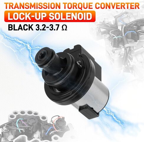 Transmission Torque Converter Lock-Up Solenoid 3.2-3.7 ohm（Black）Compatible with Subaru Legacy Outback Impreza Forester Crosstrek Fits for Lineartronic CVT TR580 TR690 Replace#31825AA050 31706AA030 in Saudi Arabia