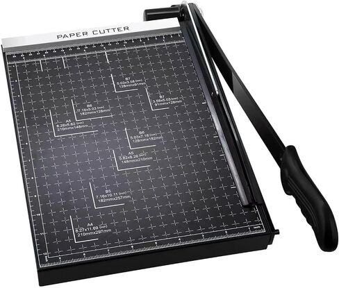 Paper Cutter for Cardstock Heavy Duty 12 inch, 12" Cut Length Guillotine Paper Trimmer for Cardstock Metal Base, 12 Sheets Capacity, for Home Office Classroom School in Saudi Arabia