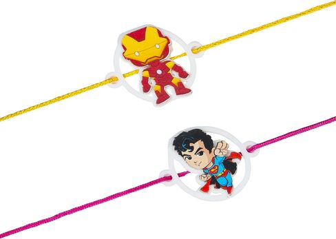 Set of 2 Rakhi for Small Brothers Designer Rakhi Rakhi for Sister, Rakhi for Little Brother Bhai | Raksha Bandhan Elephant Rakhi for Brother with Greeting card and Roli Chawal (Design1) in Saudi Arabia