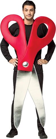 Rasta Imposta Scissors Costume Cutting Cut Office Craft Supplies Snip Snippy Rock Paper Prop Funny Dress Up Cosplay Party Costumes, Adult One Size in Saudi Arabia