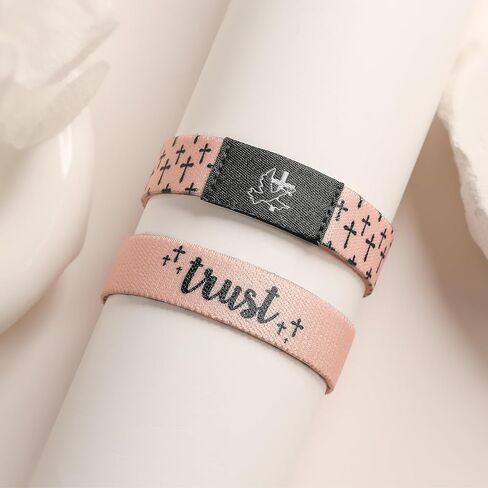 أساور آية الكتاب المقدس اليومية مع NFC سوار الكتاب المقدس المسيحي يسوع الإيمان الأساور الدينية اليومية الهدايا الملهمة التعبدية للرجال والنساء in Kuwait