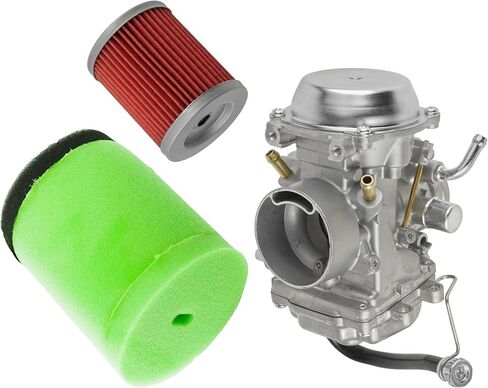 Caltric Carburetor with Air and Oil Filters Compatible with Suzuki Quadrunner 250 LTF250 2x4 4x4 LT4WD 1988-1996 1320019B65 1320019B60 1320019B62 1320019B63 in Saudi Arabia