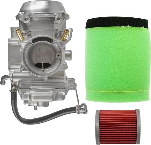 Caltric Carburetor with Air and Oil Filters Compatible with Suzuki Quadrunner 250 LTF250 2x4 4x4 LT4WD 1988-1996 1320019B65 1320019B60 1320019B62 1320019B63 in Saudi Arabia