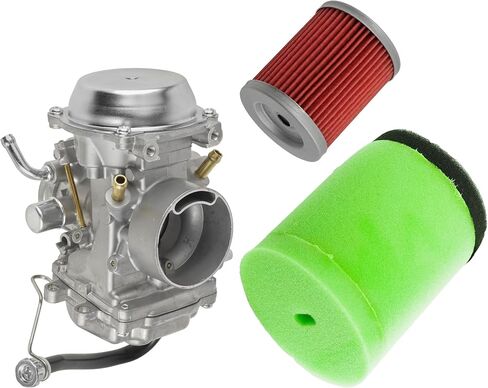 Caltric Carburetor with Air and Oil Filters Compatible with Suzuki Quadrunner 250 LTF250 2x4 4x4 LT4WD 1988-1996 1320019B65 1320019B60 1320019B62 1320019B63 in Saudi Arabia