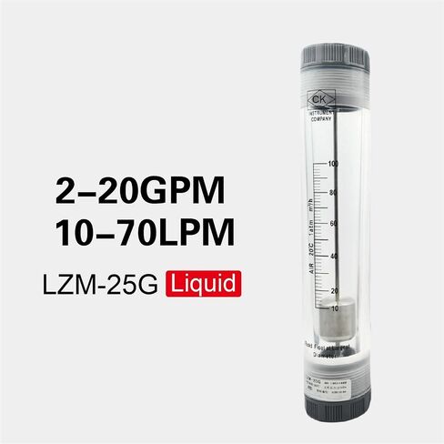 LZM-25G Acrylic Rotameter Flow Meter for Water Air In-line Pipeline Flow Meter Mechanical Liquid Flow Meter(5-30GPM 20-110LPM) in Saudi Arabia