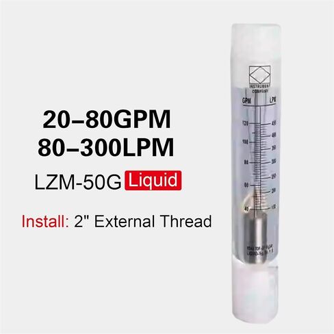 LZM-50G مقياس تدفق أكريليك مقياس دوار لخط أنابيب المياه السائل مقياس تدفق شفاف لمعالجة المياه (داخلي-60-200GPM) in Saudi Arabia