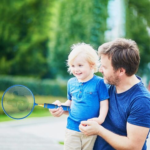 Kids Badminton Rackets Set with Soft Grip, Oversize & Lightweight Shuttlecocks Racquet with Carry Bag for Children Youth, 2 Player Sport Game for Indoor Outdoor Backyard in Kuwait