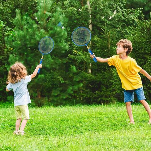 Kids Badminton Rackets Set with Soft Grip, Oversize & Lightweight Shuttlecocks Racquet with Carry Bag for Children Youth, 2 Player Sport Game for Indoor Outdoor Backyard in Kuwait