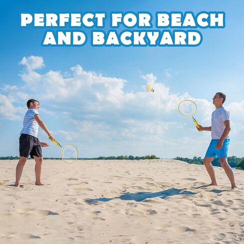 Kids Badminton Rackets Set with Soft Grip, Oversize & Lightweight Shuttlecocks Racquet with Carry Bag for Children Youth, 2 Player Sport Game for Indoor Outdoor Backyard in Kuwait