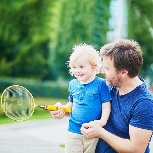 Kids Badminton Rackets Set with Soft Grip, Oversize & Lightweight Shuttlecocks Racquet with Carry Bag for Children Youth, 2 Player Sport Game for Indoor Outdoor Backyard in Kuwait