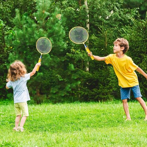 Kids Badminton Rackets Set with Soft Grip, Oversize & Lightweight Shuttlecocks Racquet with Carry Bag for Children Youth, 2 Player Sport Game for Indoor Outdoor Backyard in Kuwait