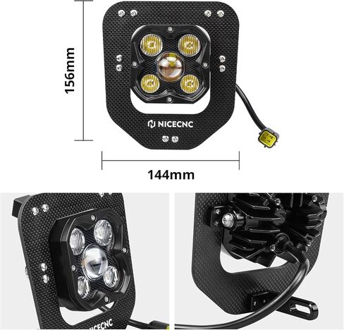 مصباح أمامي NICECNC LED متوافق مع Husqvarna 150-501 TE/FE 2024-2025، أسود in Saudi Arabia