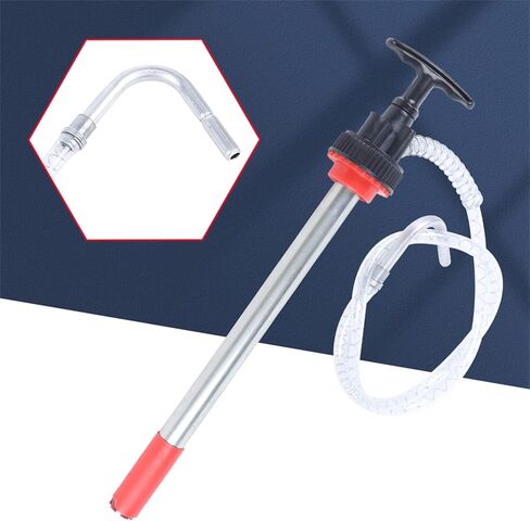 Manual Push Oil Pump, Fluid Transfer Pump, 5 Gallon Bucket Pump Portable Liquid Pump with 50" Long * 0.47"Diameter Flexible Hose and Nozzle in Kuwait