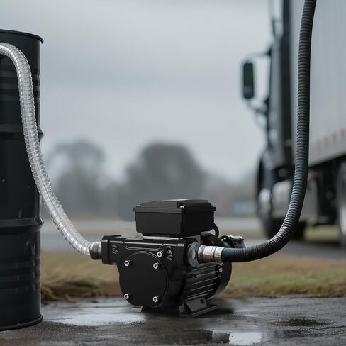 VEVOR Fuel Transfer Pump 110V, 16 GPM 60 L/min, AC Electric Oil Transfer Pump for Diesel Kerosene Biodiesel, with Auto Fuel Nozzle & 2 Hoses, 45 ft/13.7 m Max Lift, for Vehicles, Construction Sites in Saudi Arabia