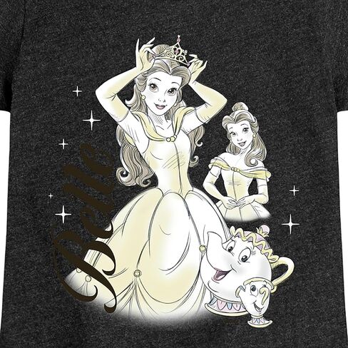 Disney - Princess - Belle Collage - Toddler & Youth Girls Short Sleeve Graphic T-Shirt in Saudi Arabia