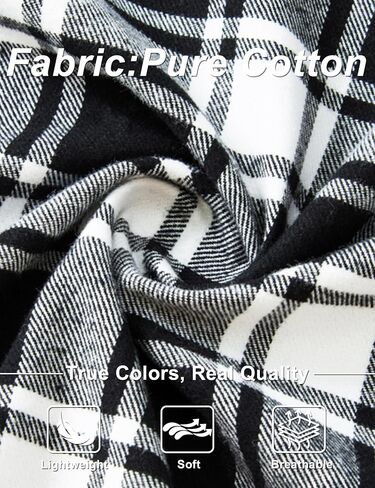 TACVASEN Flannel Shirt for Men Long Sleeve Plaid Shirt Corduroy Cuff Collar Casual Lightweight Cotton Button Down Shirts in Saudi Arabia