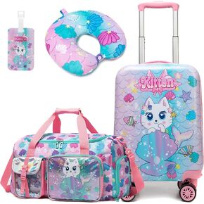 مجموعة حقائب سفر للأطفال مكونة من 3 قطع حقيبة أطفال بعجلات دوارة مقاس 16 بوصة حقيبة أطفال للأولاد مع عجلات ذات هيكل صلب مجموعات حقائب سفر معتمدة من شركة الطيران in Kuwait