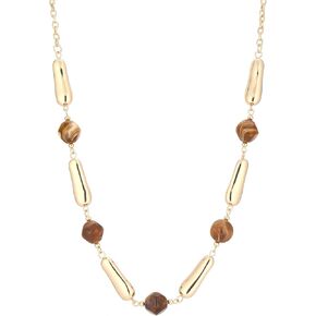 قلادات طويلة مطرزة بالذهب للنساء قلادة سلسلة طويلة مع راتنجات مكتنزة/حبات اللؤلؤ هدايا مجوهرات ذهبية in Kuwait