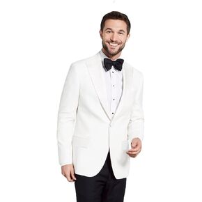 First Nighter Men's White Lapel Dinner Jacket, 46 Regular in Saudi Arabia