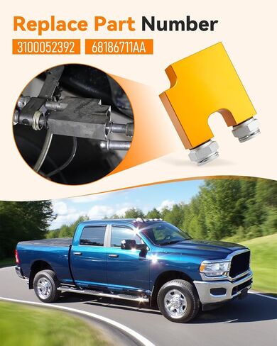 صمام تجاوز حراري ناقل الحركة مناسب لسيارة دودج رام 6.7L الكمون مع ناقل الحركة 68RFE أو AISIN AS69RC 2013-2018 استبدال 3100052392، 68186711AA in Saudi Arabia
