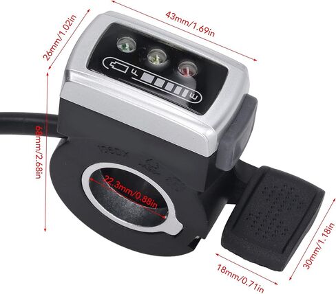 106DX خنق الإبهام، خنق الإصبع Accel سكوتر كهربائي الإبهام خنق مسرع مقبض للدراجة الكهربائية سكوتر (36V) in Saudi Arabia