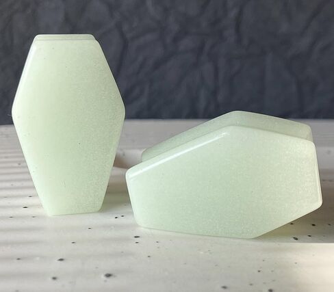 PAIR of Unique Glow in the Dark Stone Coffin Shaped Double Flare Plugs - Gauges - Body Jewelry in Saudi Arabia