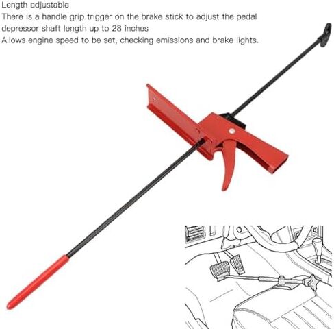 Akozon Brake Pedal Depressor, 28 Inch Brake Pedal Depressor Tool Adjustable Brake Accelerator Pedal Depressor Pedal Depressor Tool for Car Brake Accelerator Clutch Pedal in Saudi Arabia