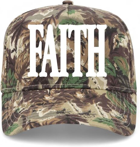 Faith Serif Vintage Trucker Hat | Premium Adjustable Christian Snapback Baseball Hat for Men & Women in Kuwait