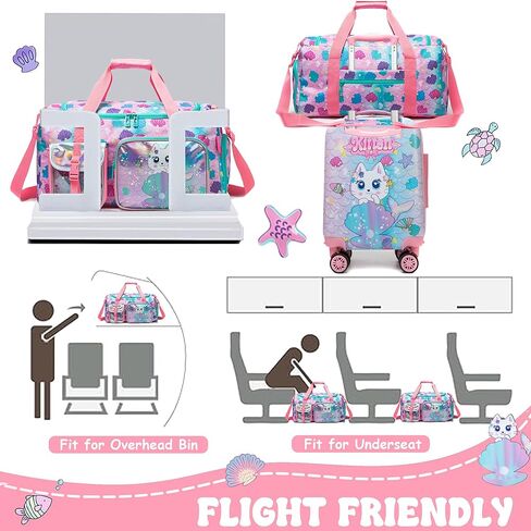 مجموعة حقائب سفر للأطفال مكونة من 3 قطع حقيبة أطفال بعجلات دوارة مقاس 16 بوصة حقيبة أطفال للأولاد مع عجلات ذات هيكل صلب مجموعات حقائب سفر معتمدة من شركة الطيران in Kuwait