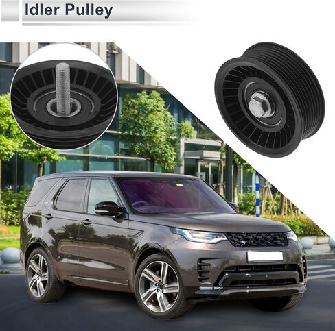 Drive Belt Idler Pulley for Jaguar F-Type 2014-2024 Serpentine Tensioner Pulley Idler with Bolt Washer No.DX2319A216DA/C2D21157 Plastic Black 1 Pcs in Saudi Arabia