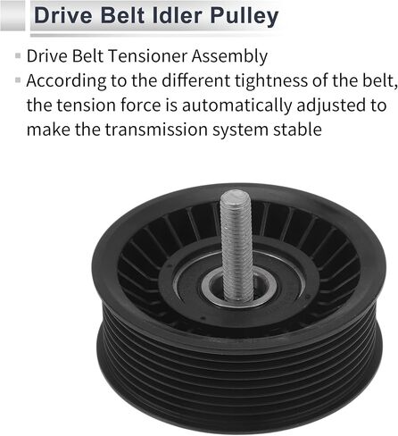 Drive Belt Idler Pulley for Jaguar F-Type 2014-2024 Serpentine Tensioner Pulley Idler with Bolt Washer No.DX2319A216DA/C2D21157 Plastic Black 1 Pcs in Saudi Arabia