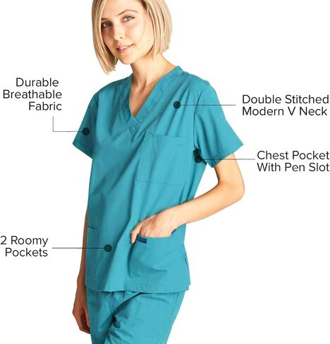 Dagacci Scrubs Medical Uniform Women and Man Scrubs Set Medical Scrubs Top and Pants in Saudi Arabia