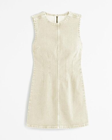 Wenrine Womens Denim Mini Dress Casual Sleeveless Crewneck Summer Jean Tank Dresses in Saudi Arabia