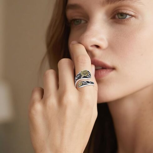 Spoon Ring Sterling Silver Vintage Spoon Ring Jewelry Gifts for Women in Saudi Arabia