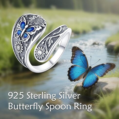 Spoon Ring Sterling Silver Vintage Spoon Ring Jewelry Gifts for Women in Saudi Arabia