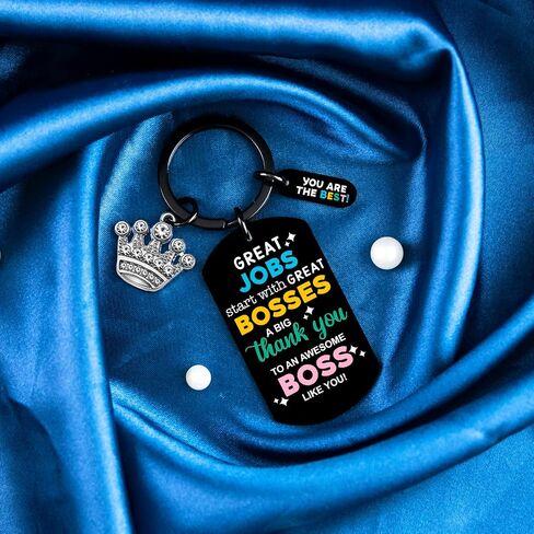 Boss Gift for Women Men Best Bosses Day Gifts Funny Boss Lady Manager Appreciation Farewell Gift Idea Cool Birthday Christmas Thank You Keychain for Bosses Male Female Coworkers Colleagues Employees in Saudi Arabia