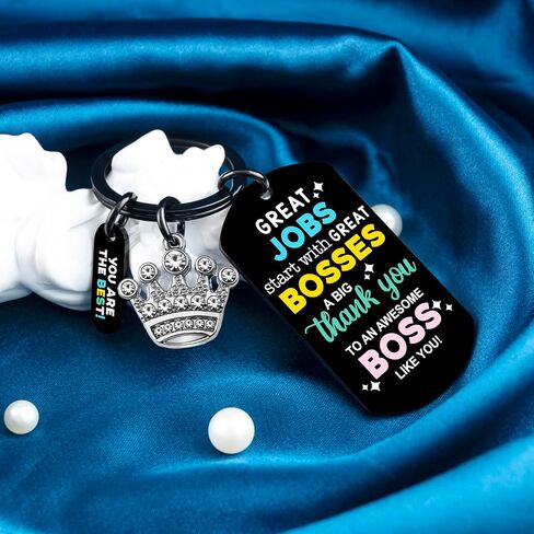 Boss Gift for Women Men Best Bosses Day Gifts Funny Boss Lady Manager Appreciation Farewell Gift Idea Cool Birthday Christmas Thank You Keychain for Bosses Male Female Coworkers Colleagues Employees in Saudi Arabia